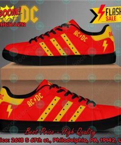acdc rock band yellow stripes style 2 custom adidas stan smith shoes 2 As0la
