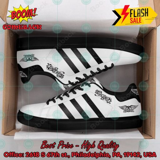 Aerosmith Rock Band Black Stripes Custom Adidas Stan Smith Shoes