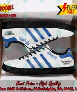 Aerosmith Rock Band Blue Stripes Style 1 Custom Adidas Stan Smith Shoes