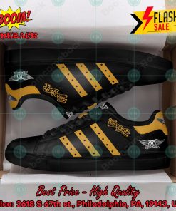 aerosmith rock band yellow stripes style 2 custom adidas stan smith shoes 2 eDpS6