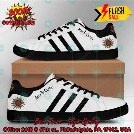 Alice In Chains Rock Band Black Stripes Custom Adidas Stan Smith Shoes