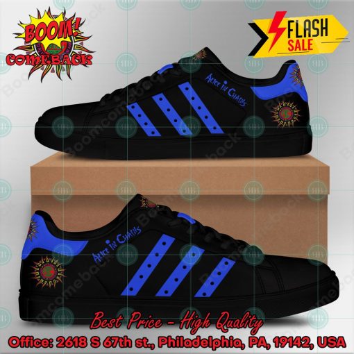 Alice In Chains Rock Band Blue Stripes Style 2 Custom Adidas Stan Smith Shoes