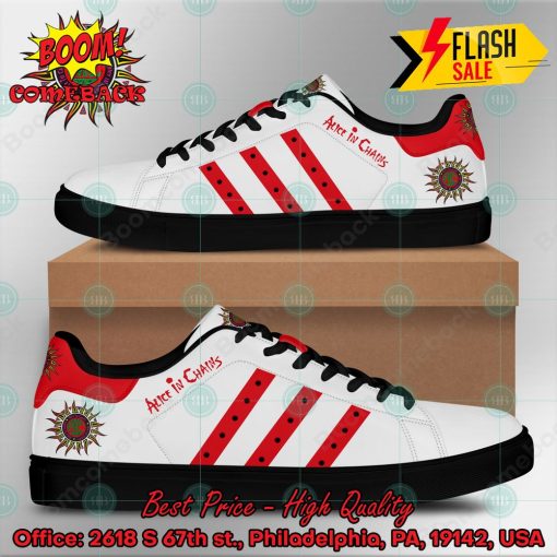Alice In Chains Rock Band Red Stripes Style 1 Custom Adidas Stan Smith Shoes