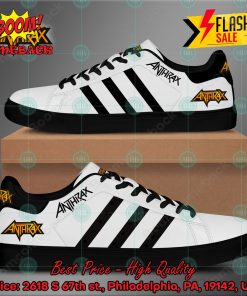 anthrax metal band black stripes style 2 custom stan smith shoes 2 q9EnX