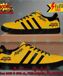 anthrax metal band black stripes style 3 custom stan smith shoes 2 FglMl