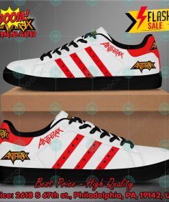 anthrax metal band red stripes style 2 custom stan smith shoes 2 y0Snq