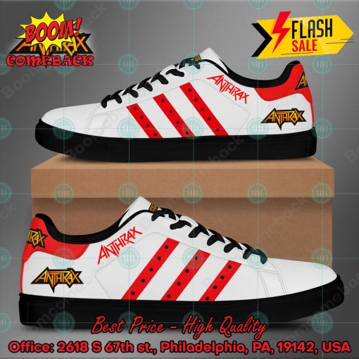 Anthrax Metal Band Red Stripes Style 2 Custom Stan Smith Shoes