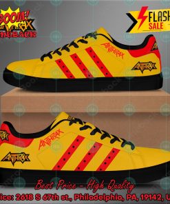 anthrax metal band red stripes style 3 custom stan smith shoes 2 rTNMk