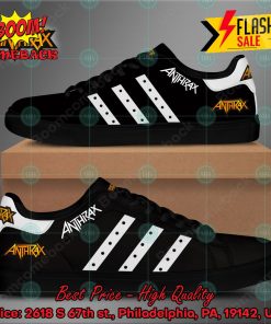 anthrax metal band white stripes style 1 custom stan smith shoes 2 QRqEU