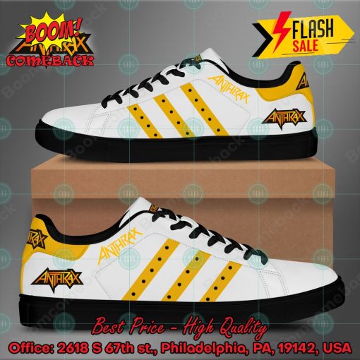 Anthrax Metal Band Yellow Stripes Style 1 Custom Stan Smith Shoes