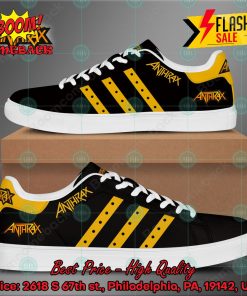 Anthrax Metal Band Yellow Stripes Style 2 Custom Stan Smith Shoes