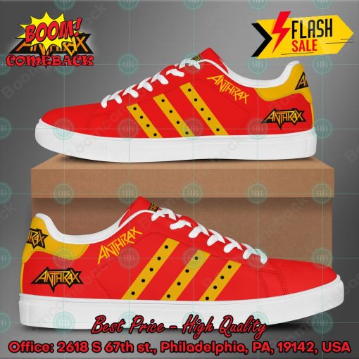 Anthrax Metal Band Yellow Stripes Style 3 Custom Stan Smith Shoes