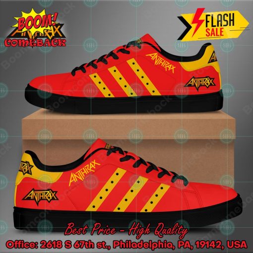 Anthrax Metal Band Yellow Stripes Style 3 Custom Stan Smith Shoes