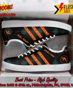 Aphex Twin Orange Stripes Custom Adidas Stan Smith Shoes