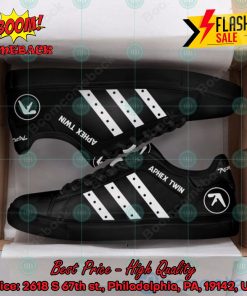 Aphex Twin White Stripes Style 1 Custom Adidas Stan Smith Shoes