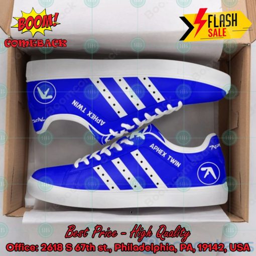 Aphex Twin White Stripes Style 3 Custom Adidas Stan Smith Shoes