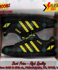 Avicii Yellow Stripes Custom Adidas Stan Smith Shoes
