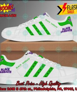 Black Sabbath Heavy Metal Band Green Stripes Style 1 Custom Adidas Stan Smith Shoes
