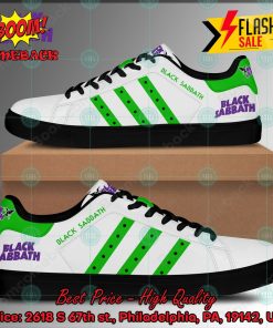 black sabbath heavy metal band green stripes style 1 custom adidas stan smith shoes 2 DkoC9