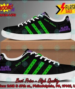Black Sabbath Heavy Metal Band Green Stripes Style 2 Custom Adidas Stan Smith Shoes