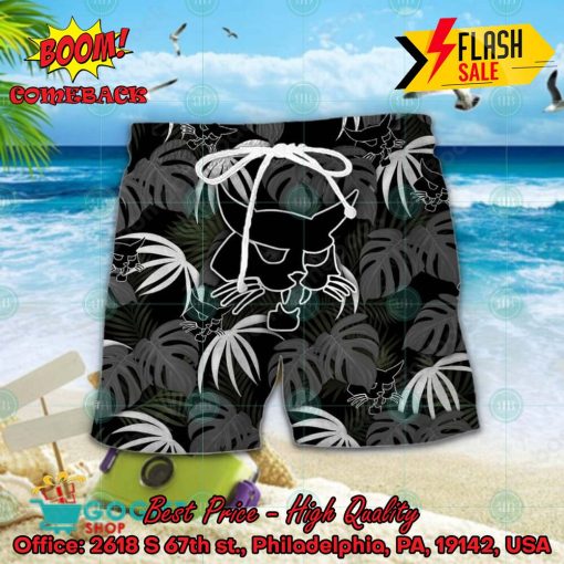 Bobcat Big Logo Tropical Leaves Hawaiian Shirt And Shorts