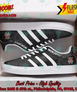 Bon Jovi Hard Rock Band White Stripes Style 2 Custom Adidas Stan Smith Shoes