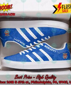 Bon Jovi Hard Rock Band White Stripes Style 3 Custom Adidas Stan Smith Shoes
