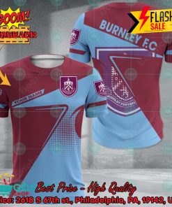 Burnley FC Big Logo Blur Personalized Name 3D Hoodie Apparel
