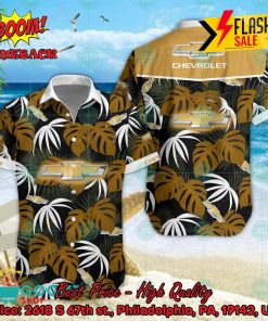 Chevrolet Big Logo Tropical Leaves Hawaiian Shirt And Shorts
