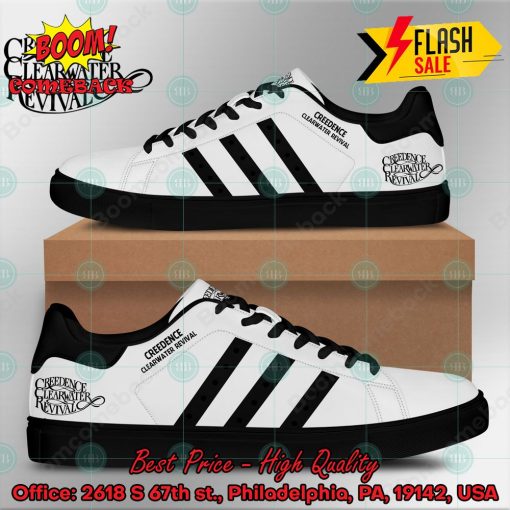 Creedence Clearwater Revival Rock Band Black Stripes Custom Adidas Stan Smith Shoes