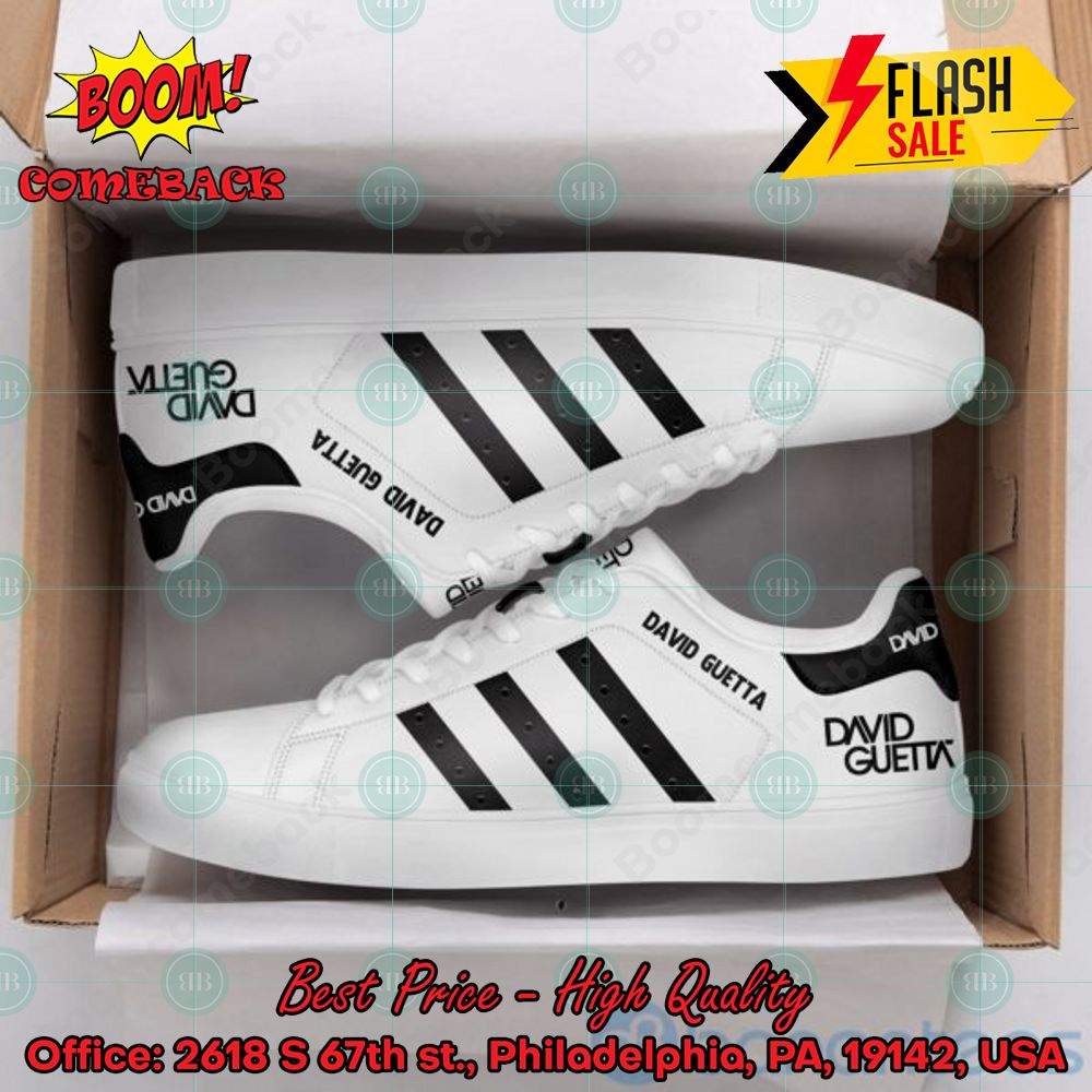 David Guetta DJ Black Stripes Style 1 Custom Adidas Stan Smith Shoes