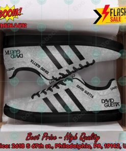 David Guetta DJ Black Stripes Style 2 Custom Adidas Stan Smith Shoes