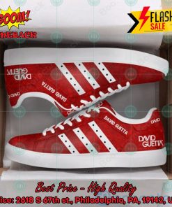 David Guetta DJ White Stripes Style 2 Custom Adidas Stan Smith Shoes