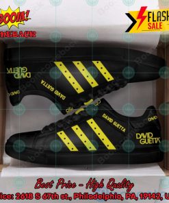 David Guetta DJ Yellow Stripes Custom Adidas Stan Smith Shoes