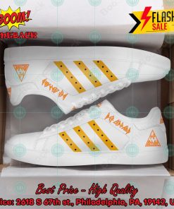 Def Leppard Hard Rock Band Orange Stripes Style 1 Custom Adidas Stan Smith Shoes