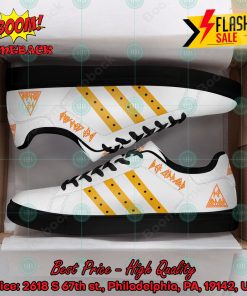 Def Leppard Hard Rock Band Orange Stripes Style 1 Custom Adidas Stan Smith Shoes