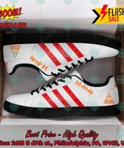 def leppard hard rock band red stripes style 1 custom adidas stan smith shoes 2 oNmSF