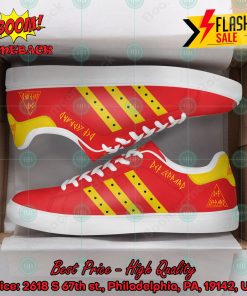 Def Leppard Hard Rock Band Yellow Stripes Custom Adidas Stan Smith Shoes