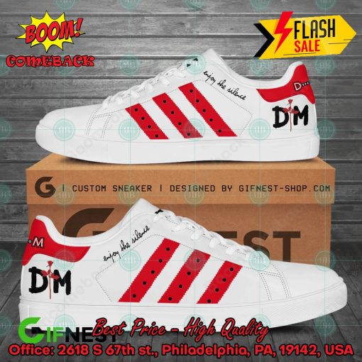 Depeche Mode Electronic Band Enjoy The Silence Red Stripes Style 1 Custom Adidas Stan Smith Shoes