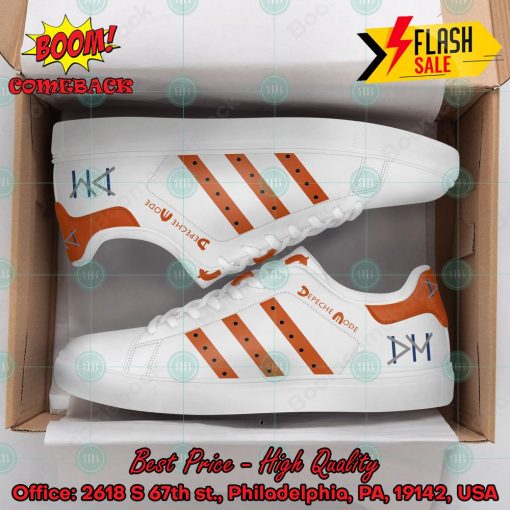 Depeche Mode Electronic Band Orange Stripes Style 1 Custom Adidas Stan Smith Shoes