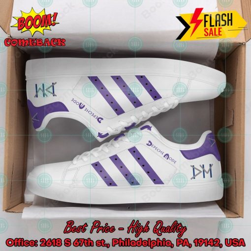 Depeche Mode Electronic Band Purple Stripes Style 1 Custom Stan Smith Shoes