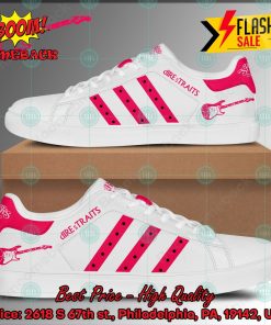 Dire Straits Rock Band Pink Stripes Style 1 Custom Adidas Stan Smith Shoes