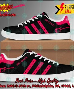 Dire Straits Rock Band Pink Stripes Style 2 Custom Adidas Stan Smith Shoes