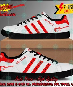 dire straits rock band red stripes style 1 custom adidas stan smith shoes 2 XOfRg
