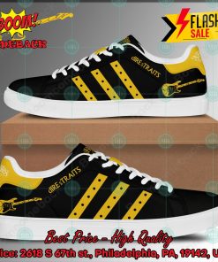Dire Straits Rock Band Yellow Stripes Custom Adidas Stan Smith Shoes