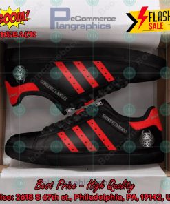 disturbed heavy metal band red stripes custom adidas stan smith shoes 2 bojZo