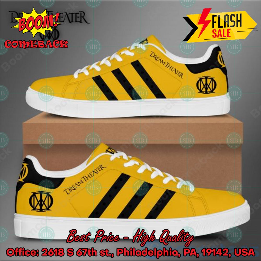 Dream Theater Metal Band Black Stripes Style 3 Custom Adidas Stan Smith Shoes