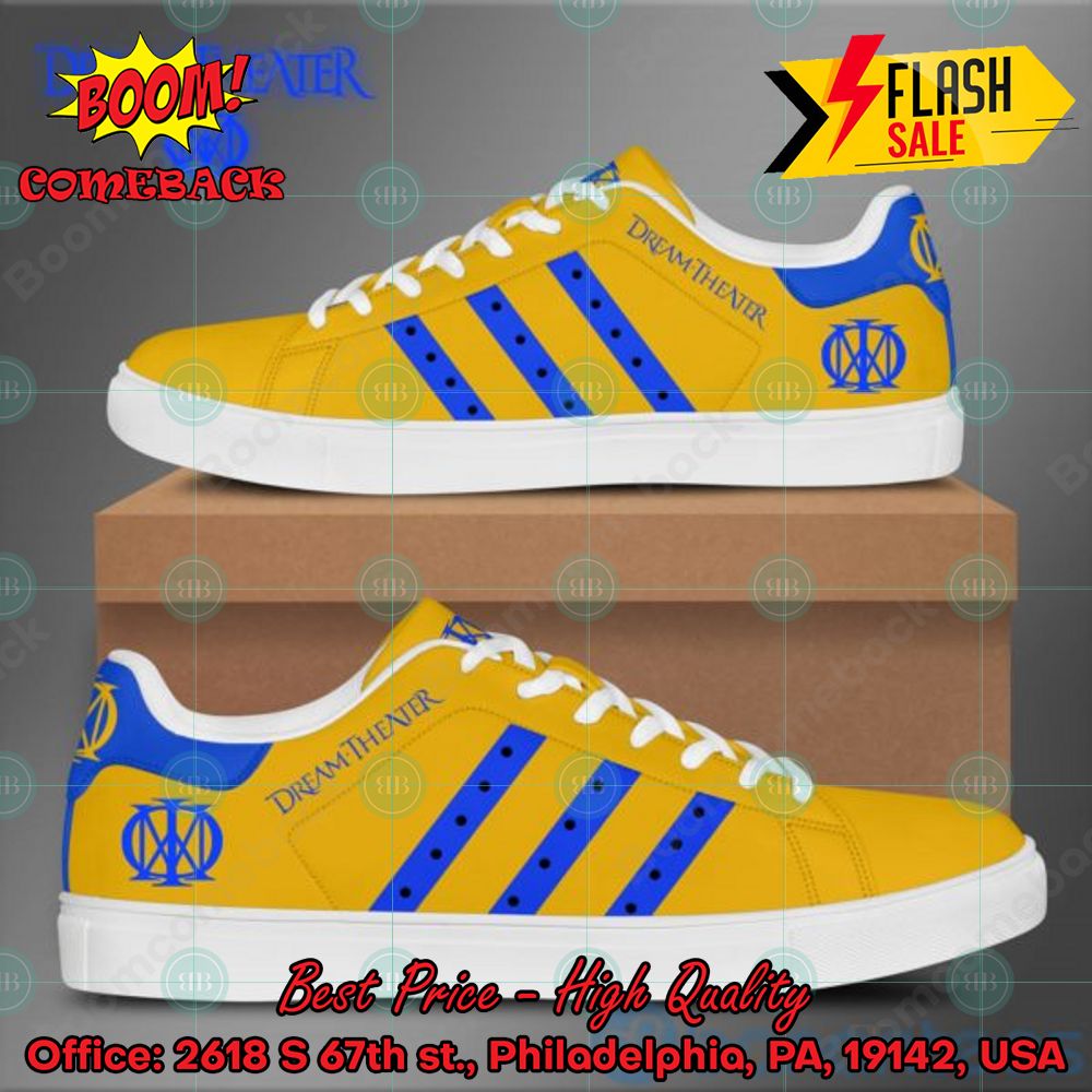 Dream Theater Metal Band Blue Stripes Style 3 Custom Adidas Stan Smith Shoes