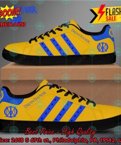 dream theater metal band blue stripes style 3 custom adidas stan smith shoes 2 5KLZB
