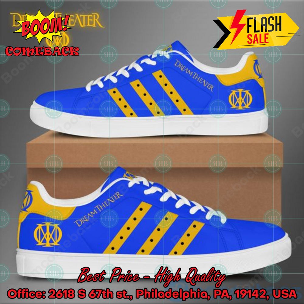 dream theater metal band yellow stripes style 4 custom adidas stan smith shoes 1 4HCdG